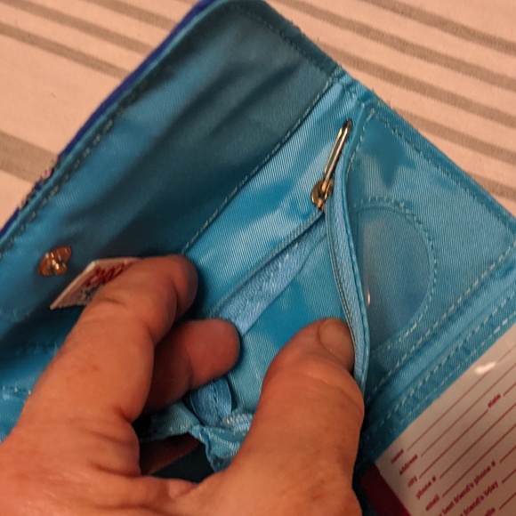 Justice USA tri-fold wallet red silver metallic and blue patriotic NWT - Picture 7 of 7